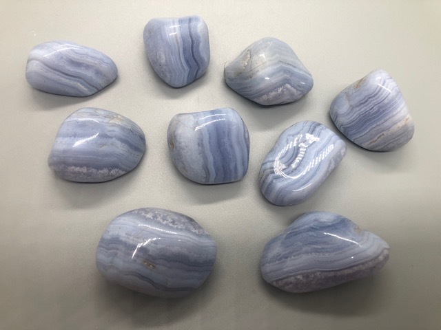 Calcédoine bleue (pierres roulées)
