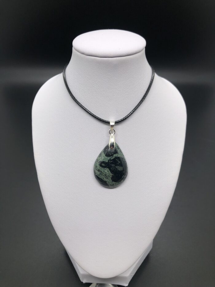 Pendentif jaspe kambaba goutte