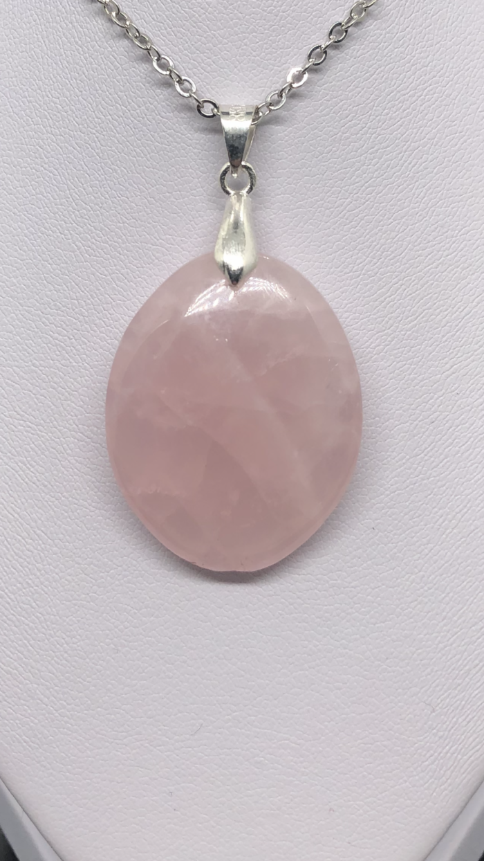 Pendentif quartz rose (ovale2) – Image 3