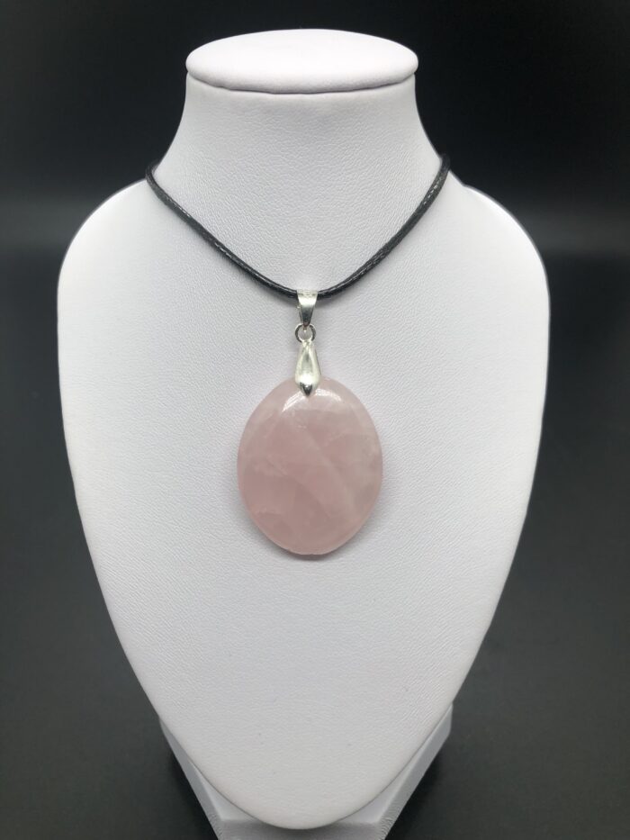 Pendentif quartz rose (ovale2) – Image 2