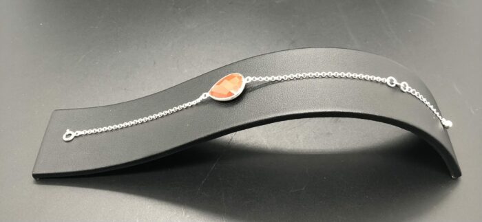 Bracelet goutte jaspe rouge – Image 4