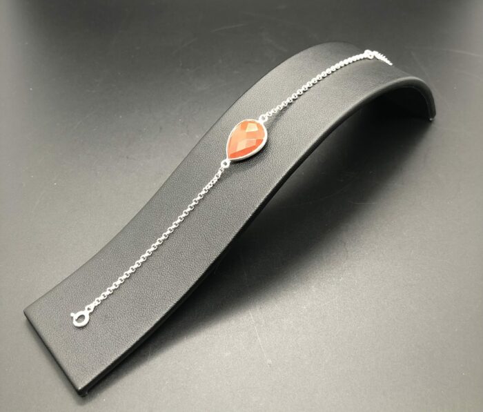 Bracelet goutte jaspe rouge – Image 3
