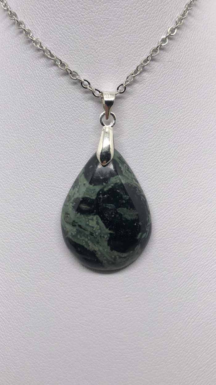 Pendentif jaspe kambaba goutte – Image 3