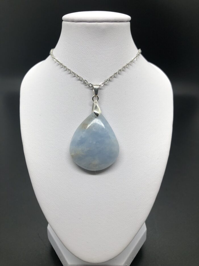 Pendentif calcite bleue (goutte)