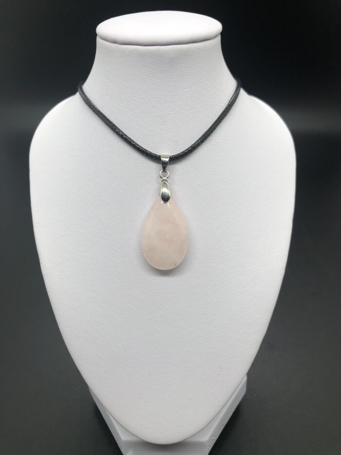 Pendentif quartz rose (goutte2)