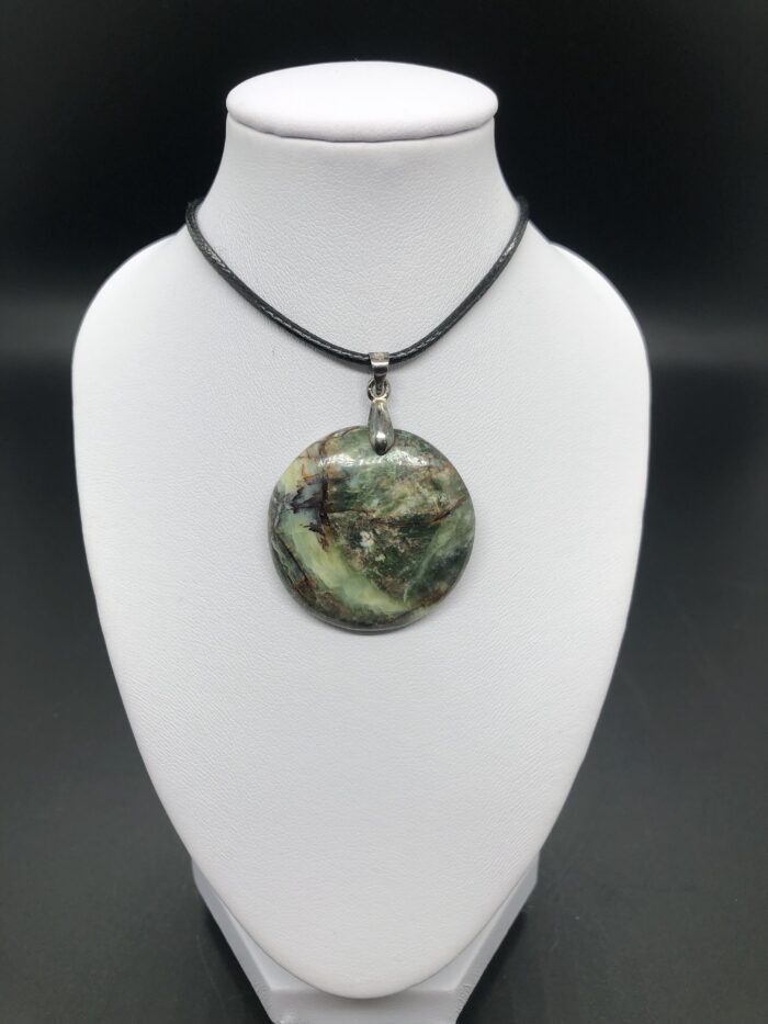 Pendentif chrysoprase (rond)