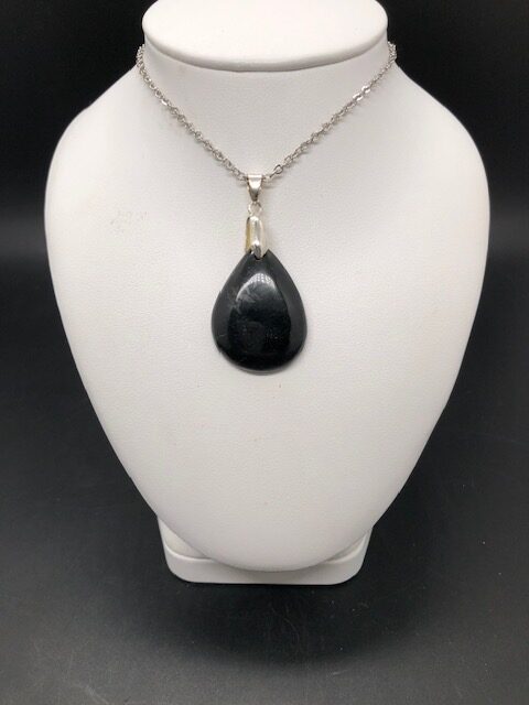 Pendentif tourmaline noire (goutte ref2) – Image 2