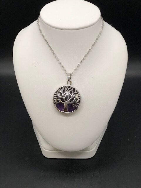 Pendentif améthyste (arbre de vie)
