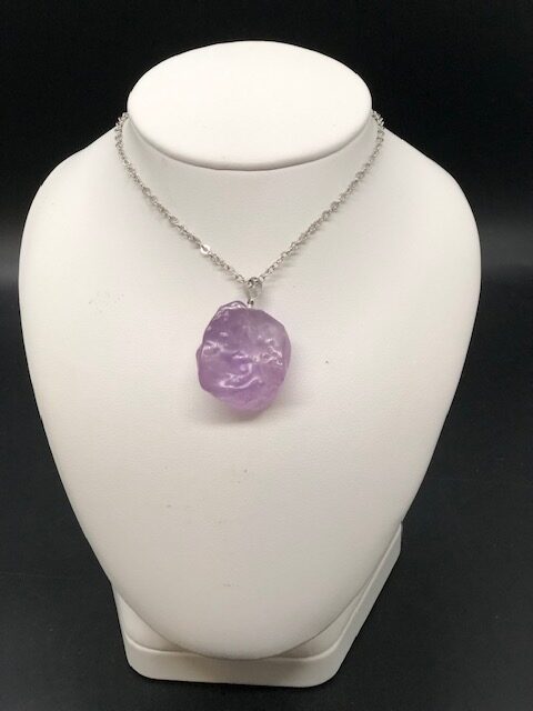 Pendentif améthyste pierre brute (ref2)