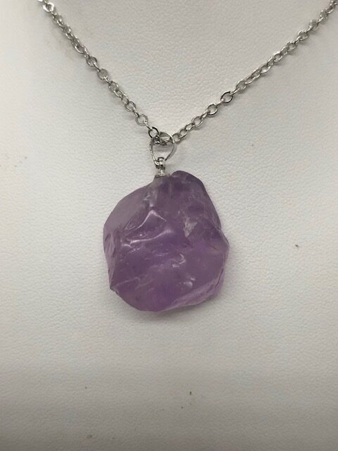 Pendentif améthyste pierre brute (ref2) – Image 5