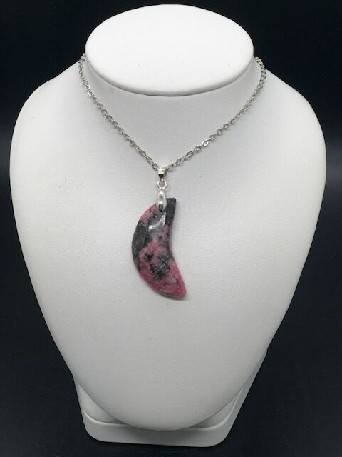 Pendentif rhodonite (lune)