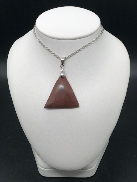 Pendentif septaria rouge (triangle)