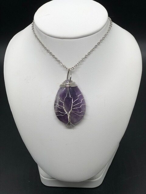 Pendentif améthyste (arbre de vie)