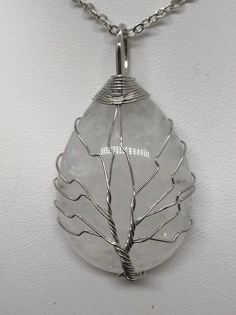 Pendentif cristal de roche (arbre de vie) – Image 2
