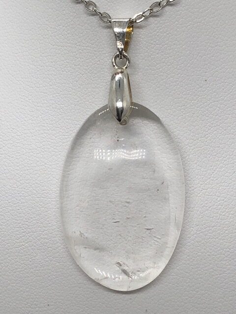 Pendentif cristal de roche (ovale) – Image 3