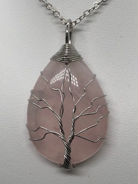 Pendentif quartz rose (arbre de vie) – Image 3