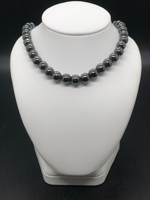 Collier hématite magnétique (grosses perles)