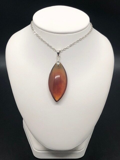 Pendentif ambre bleue d'Indonésie (losange) – Image 2