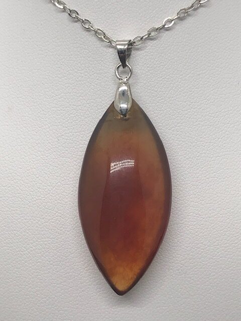 Pendentif ambre bleue d'Indonésie (losange) – Image 3