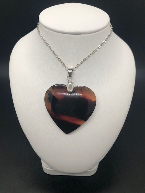 Pendentif ambre bleue d'Indonésie (coeur) – Image 4