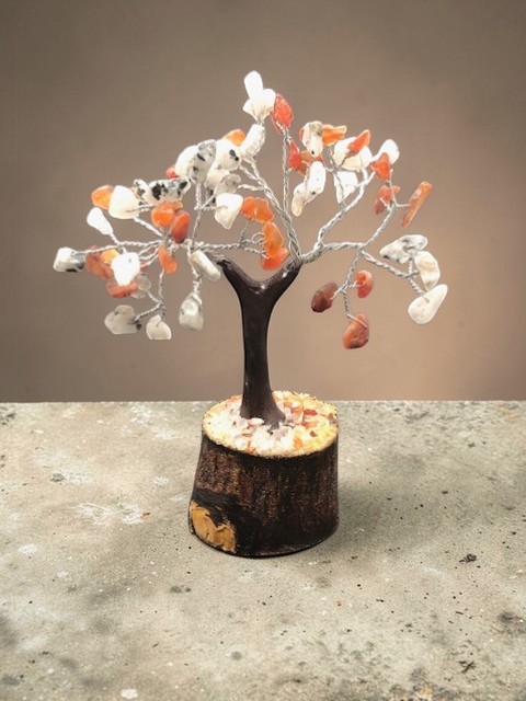 Arbre de vie Pierre de Lune Blanche - Cornaline (petite taille)