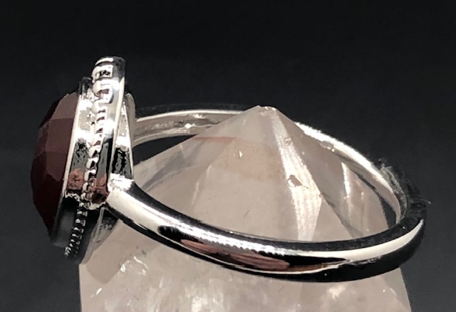 Bague Cornaline facettée forme goutte (Collection Betty) – Image 3