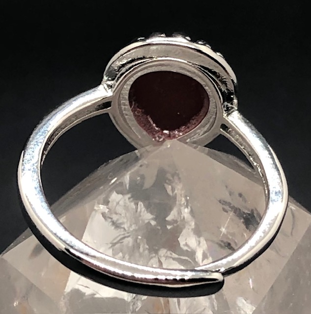 Bague Cornaline facettée forme goutte (Collection Betty) – Image 4