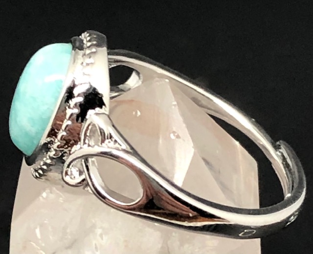 Bague Amazonite Ovale (Collection Stella) – Image 3