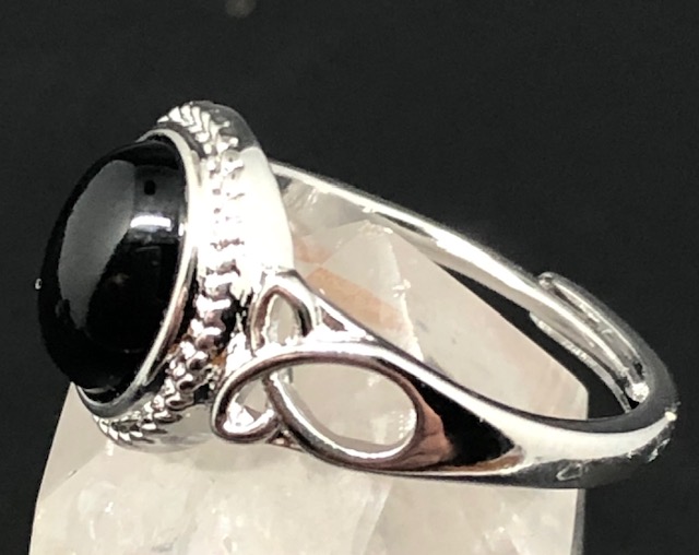 Bague Onyx noir forme ovale (Collection Stella) – Image 3