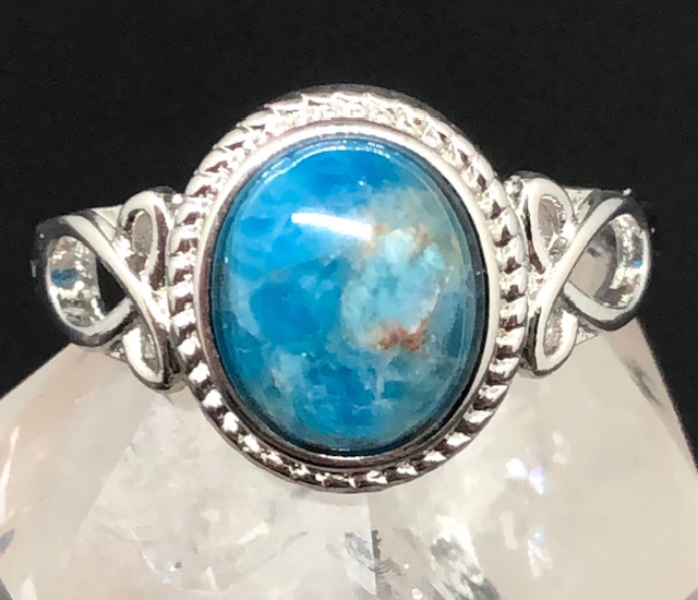 Bague Apatite bleue forme ovale (Collection Stella) – Image 2