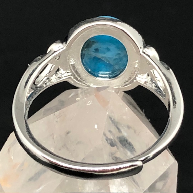 Bague Apatite bleue forme ovale (Collection Stella) – Image 4