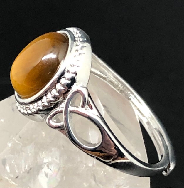 Bague Œil de Tigre forme ovale (Collection Stella) – Image 3