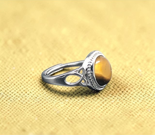 Bague Œil de Tigre forme ovale (Collection Stella)