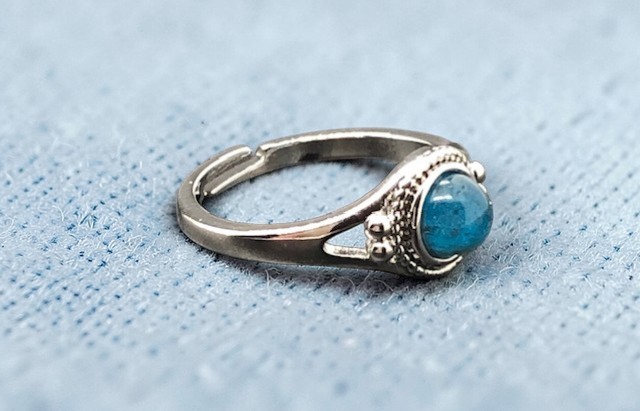 Bague Apatite bleue (Collection Cookie)