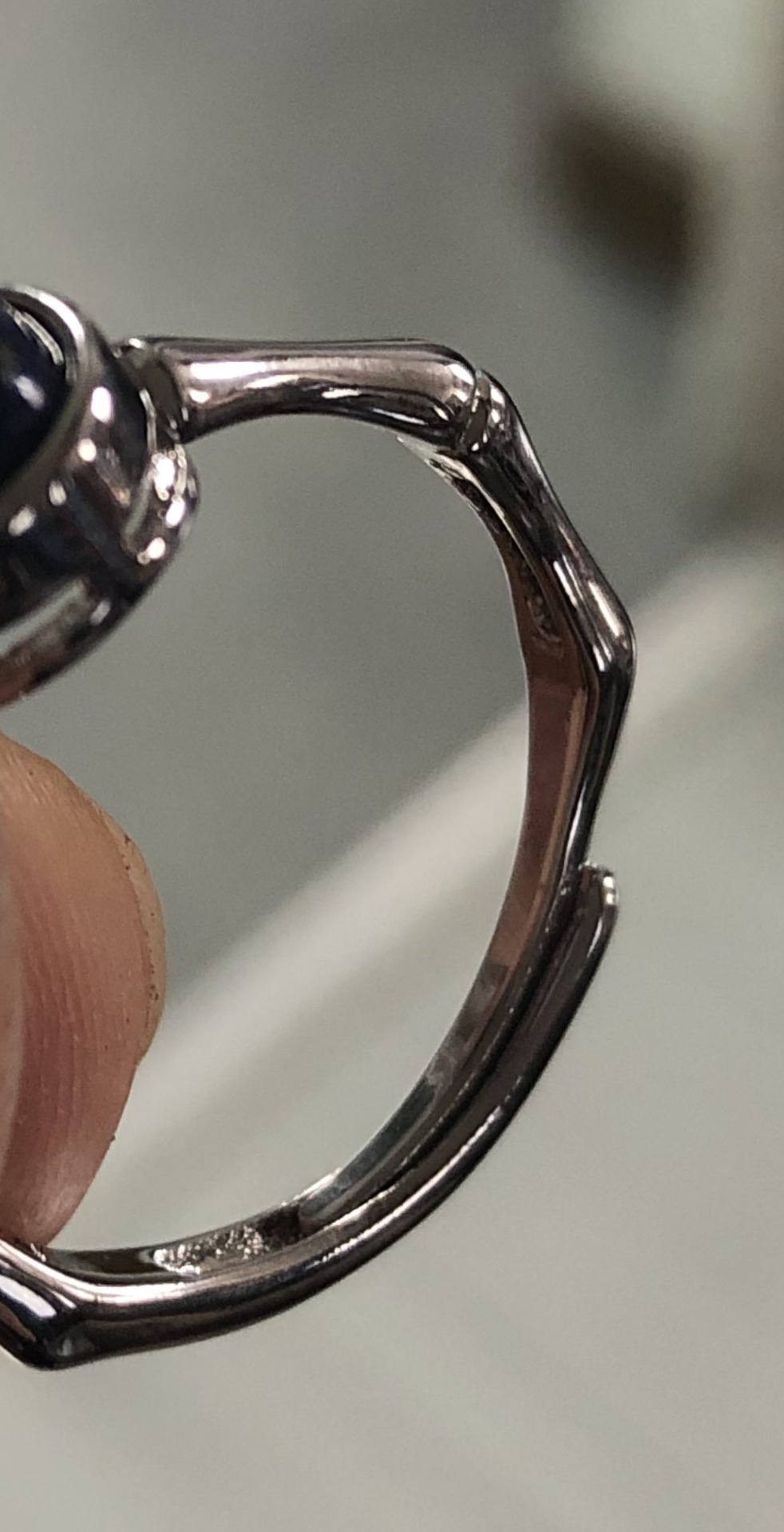 Bague Onyx noir forme ovale (Collection Moon) – Image 5