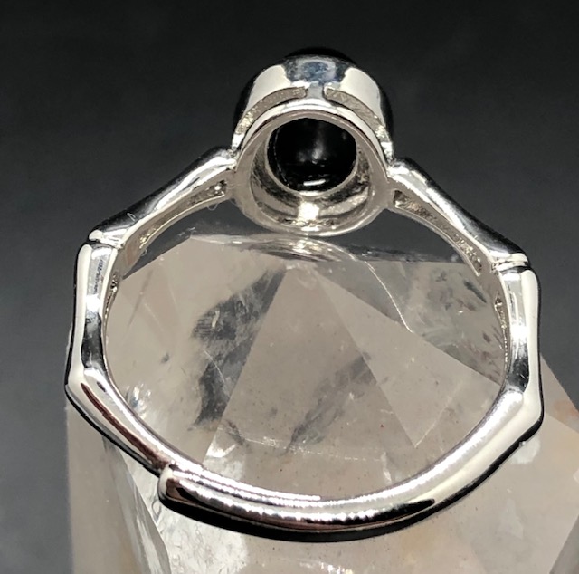 Bague Onyx noir forme ovale (Collection Moon) – Image 4