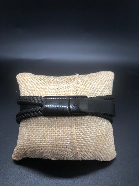 Bracelet Cuir et Pierres de Faucon – Image 3