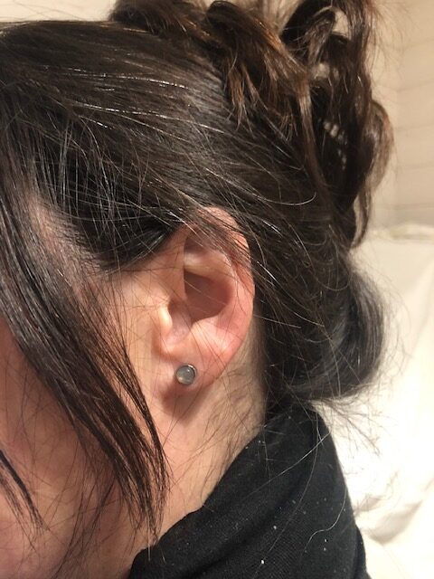 Boucles d'oreilles puces Lisa, labradorite – Image 4