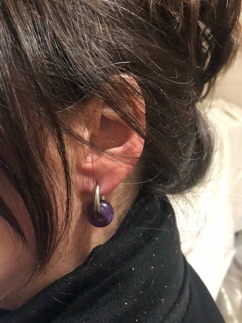 Boucles d'oreilles ref3, améthyste – Image 3