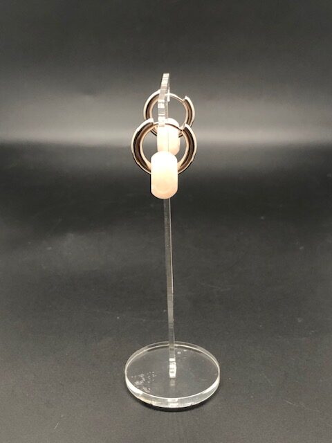 Boucles d'oreilles ref2, quartz rose – Image 2