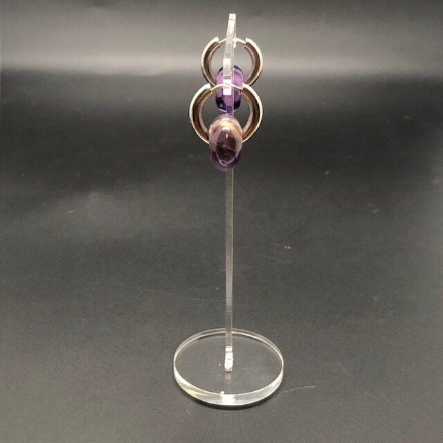 Boucles d'oreilles ref3, améthyste – Image 2