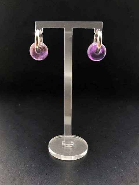 Boucles d'oreilles ref3, améthyste