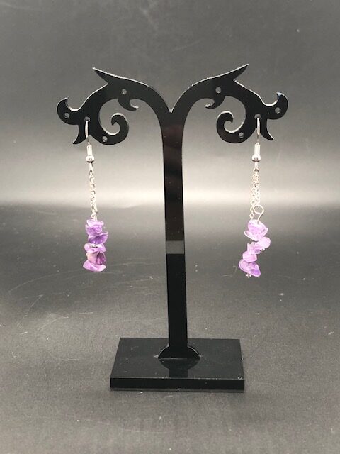 Boucles d'oreilles, améthyste – Image 2