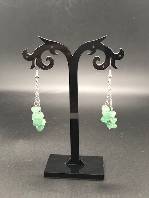 Boucles d'oreilles, aventurine – Image 2