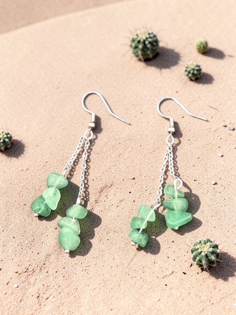 Boucles d'oreilles, aventurine
