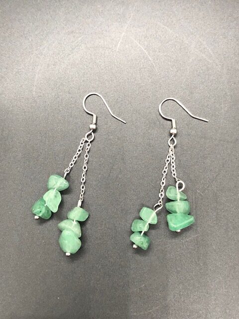 Boucles d'oreilles, aventurine – Image 4