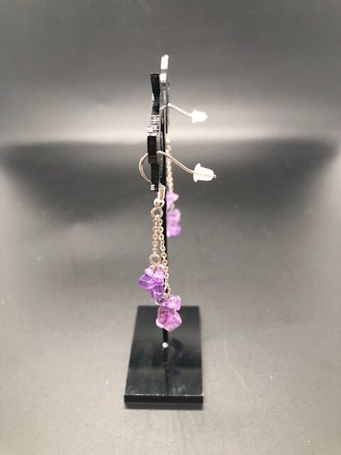 Boucles d'oreilles, améthyste – Image 3