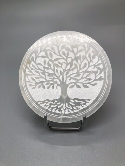 Plaque de rechargement arbre de vie en Sélénite