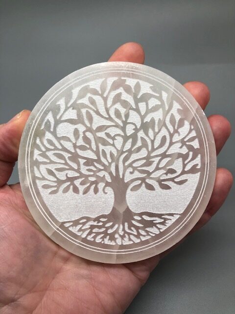 Plaque de rechargement arbre de vie en Sélénite – Image 3