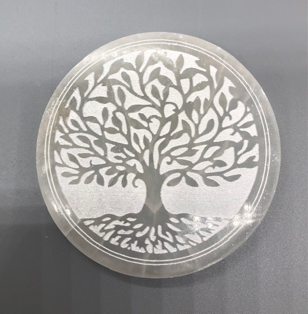 Plaque de rechargement arbre de vie en Sélénite – Image 4